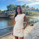 Elegant Draped Sleeveless Mini Dress