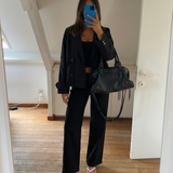 Double Breasted Cropped Trench Jacket with Relaxed Fit
