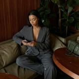 Relaxed Fit Blazer and Wide Leg Pants Set