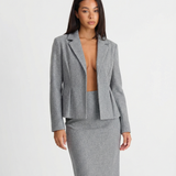 Tailored Blazer and Pencil Skirt Suit Set