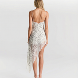Floral Asymmetrical Mini Dress Elegant Summer Dress