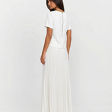 Short Sleeve Top and Pleated Maxi Skirt Set