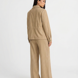 Women's Tailored Blazer and Wide Leg Pants Set Elegant Two Piece Outfit