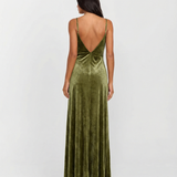 Velvet Sweetheart Neckline Maxi Dress with Elegant Silhouette