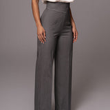 High Waist Tailored Wide Leg Trousers for Elegant Everyday Wear