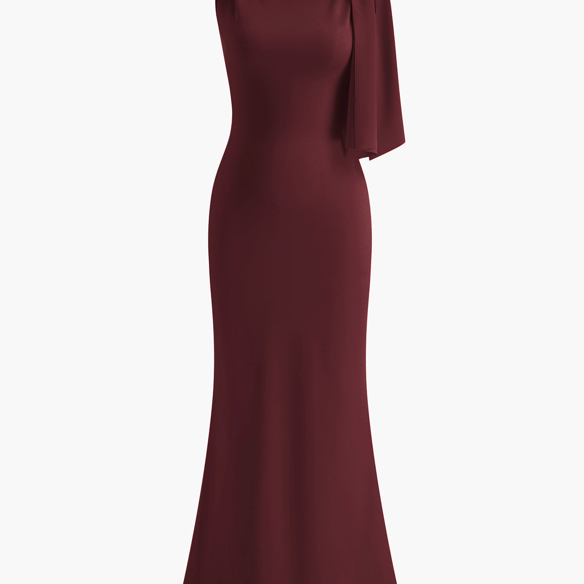 Elegant Bow Shoulder Maxi Dress