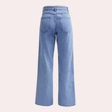 High-Waisted Straight Leg Jeans – Dark Blue Denim | Women's Classic Fit