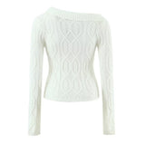 One Shoulder Knit Sweater and Mini Skirt Set