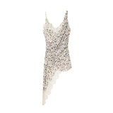 Floral Asymmetrical Mini Dress Elegant Summer Dress