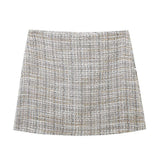 Tweed Cropped Jacket and Mini Skirt Elegant Outfit