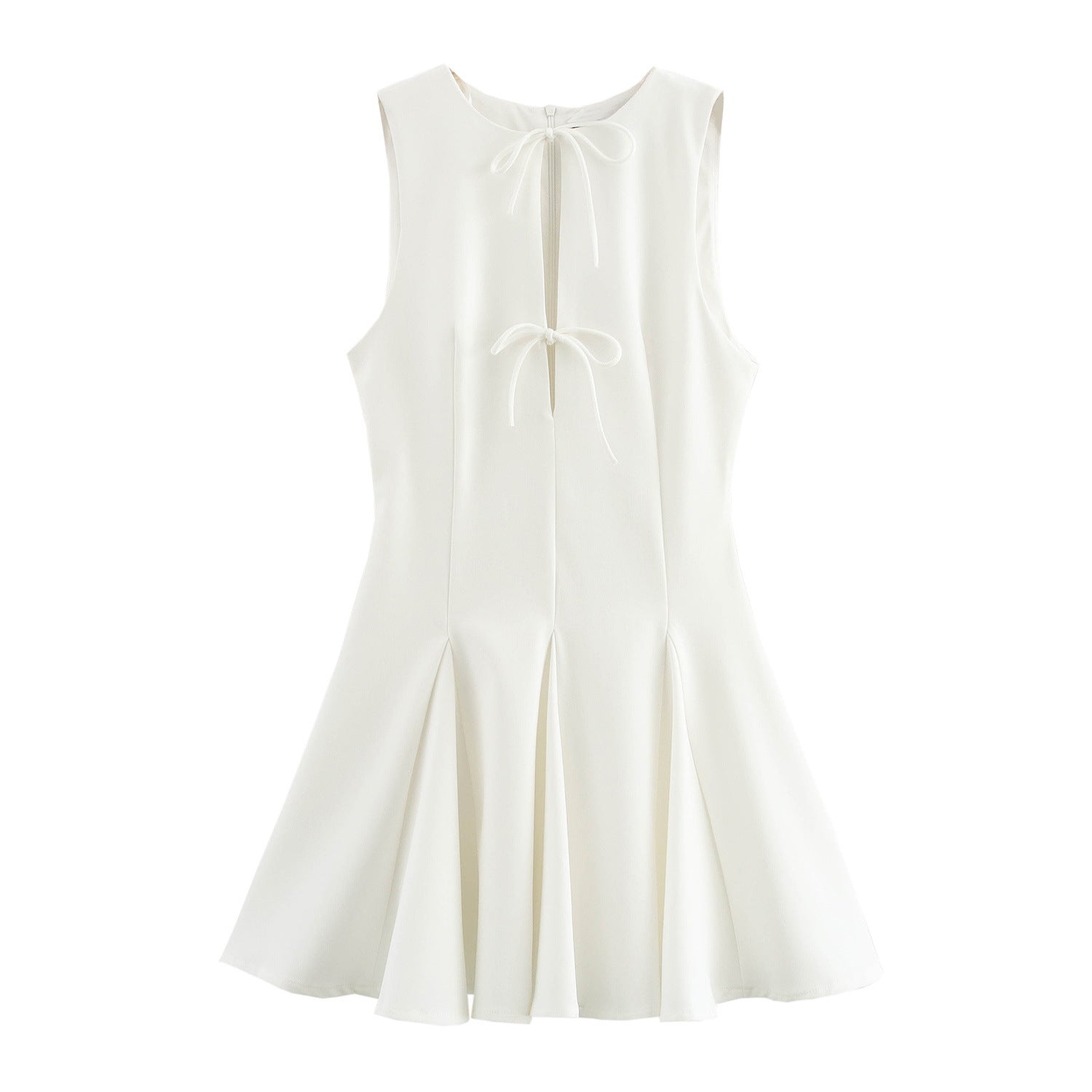 Elegant Sleeveless Flared Mini Dress