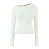 One Shoulder Knit Sweater and Mini Skirt Set