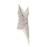 Floral Asymmetrical Mini Dress Elegant Summer Dress