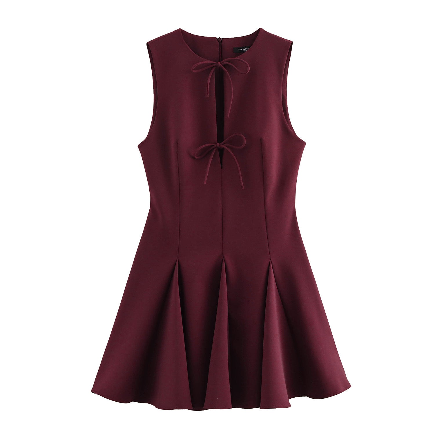 Elegant Sleeveless Flared Mini Dress