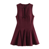 Elegant Sleeveless Flared Mini Dress