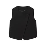 Sleeveless Tailored Vest and Straight Leg Pants Set