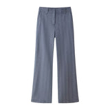 Cropped Jacket and Wide Leg Pants Suit Set