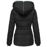 Luxury Winter Puffer Jacket with Faux Fur Hood and Quilted Design