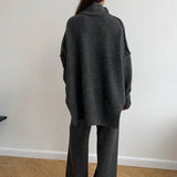 Relaxed Turtleneck Knit Lounge Set