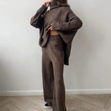 Relaxed Turtleneck Knit Lounge Set